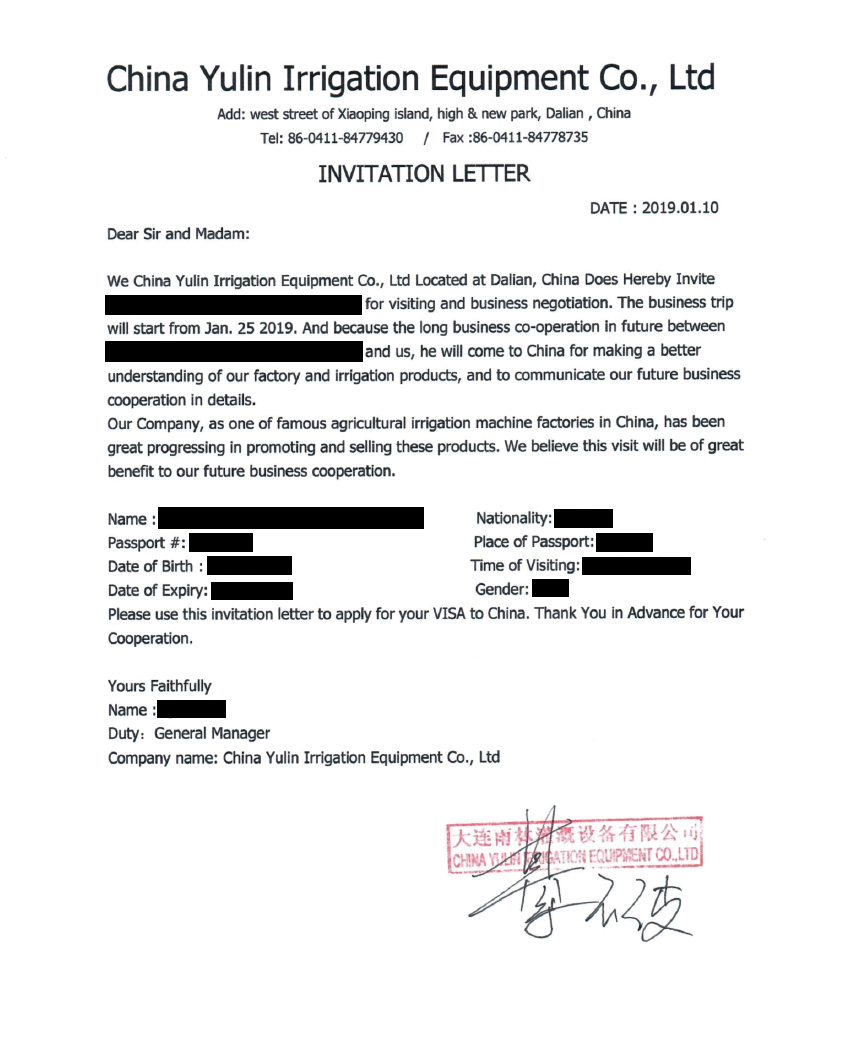 Chinese Business M Visa Application Requirements Chinese Visa 