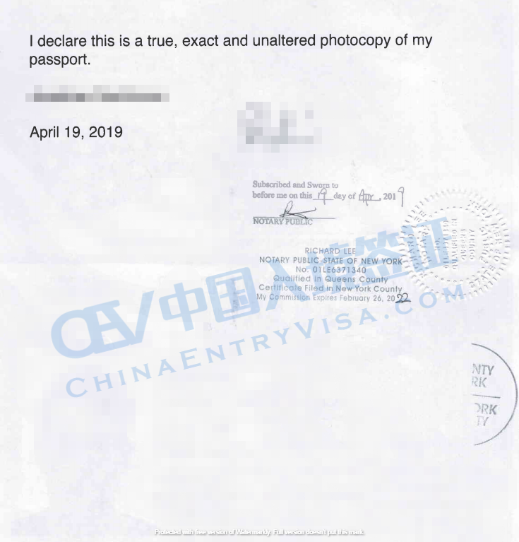 How to Notarize Passport Copy for Use in China - Chinese Visa Service Center