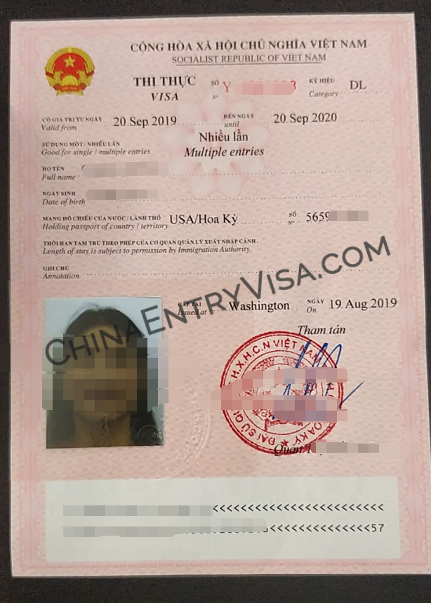 美国办理越南签证1年多次