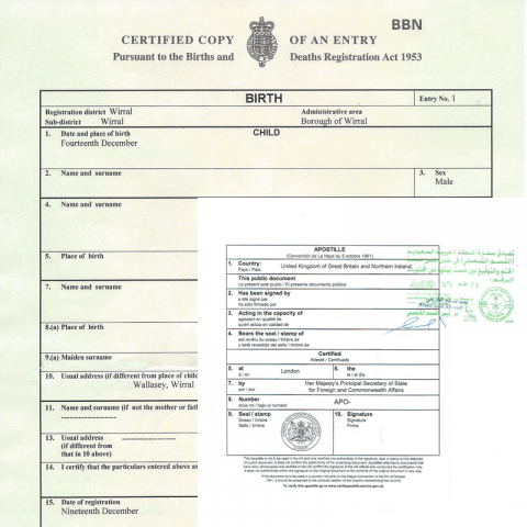 Saudi attestation for personal documents