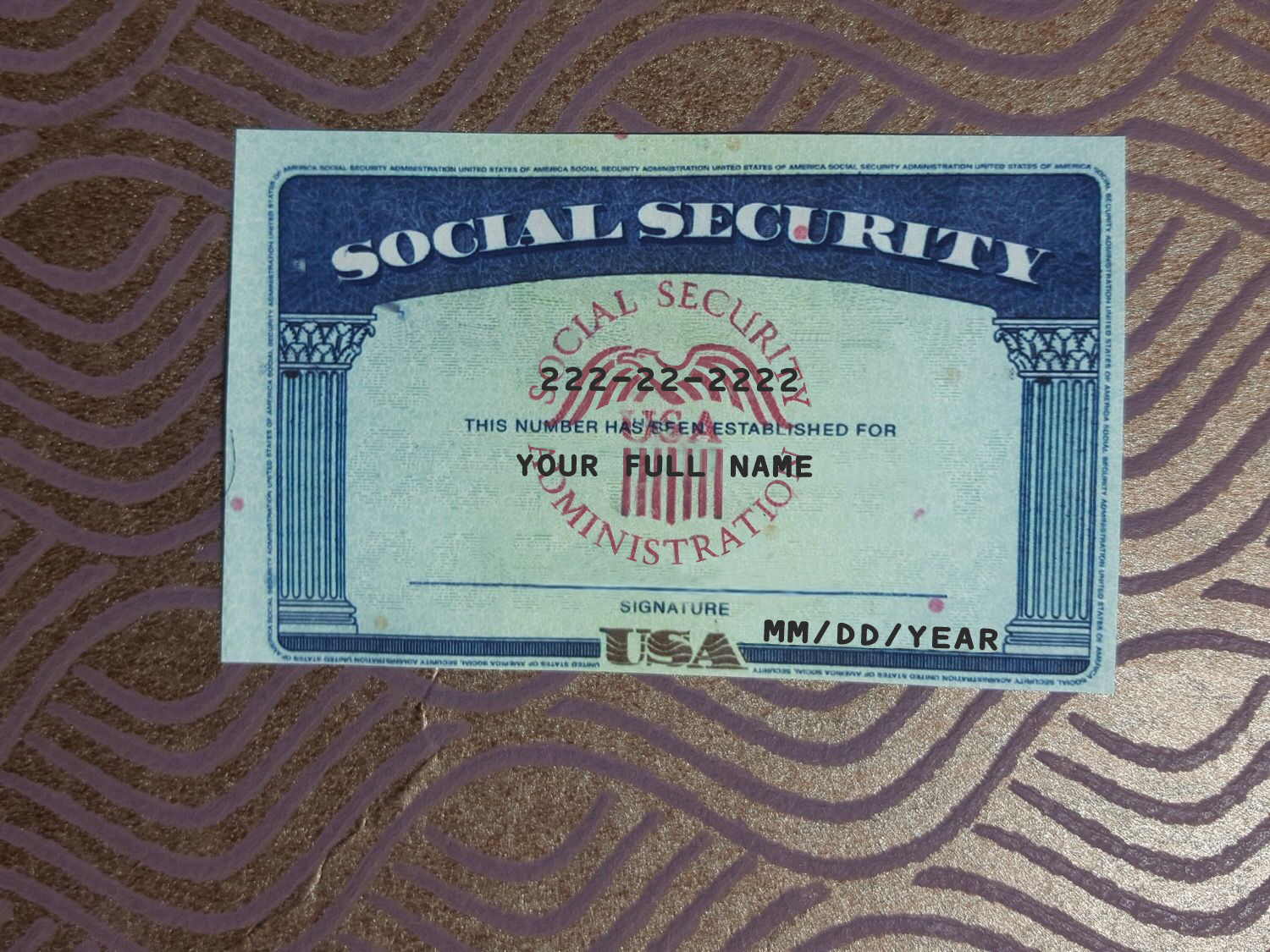 Social Security Card 01 – SSN DOWNLOAD