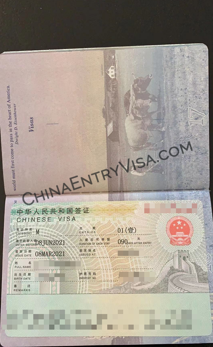 2021年3月份 M类型 中国签证出签
