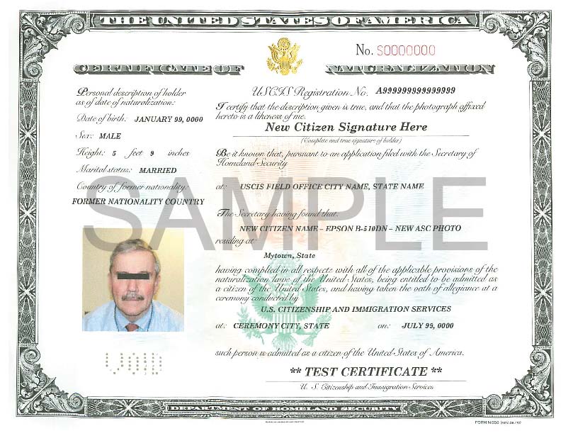 Certificate of Naturalization - Citizenship Document | CitizenPath