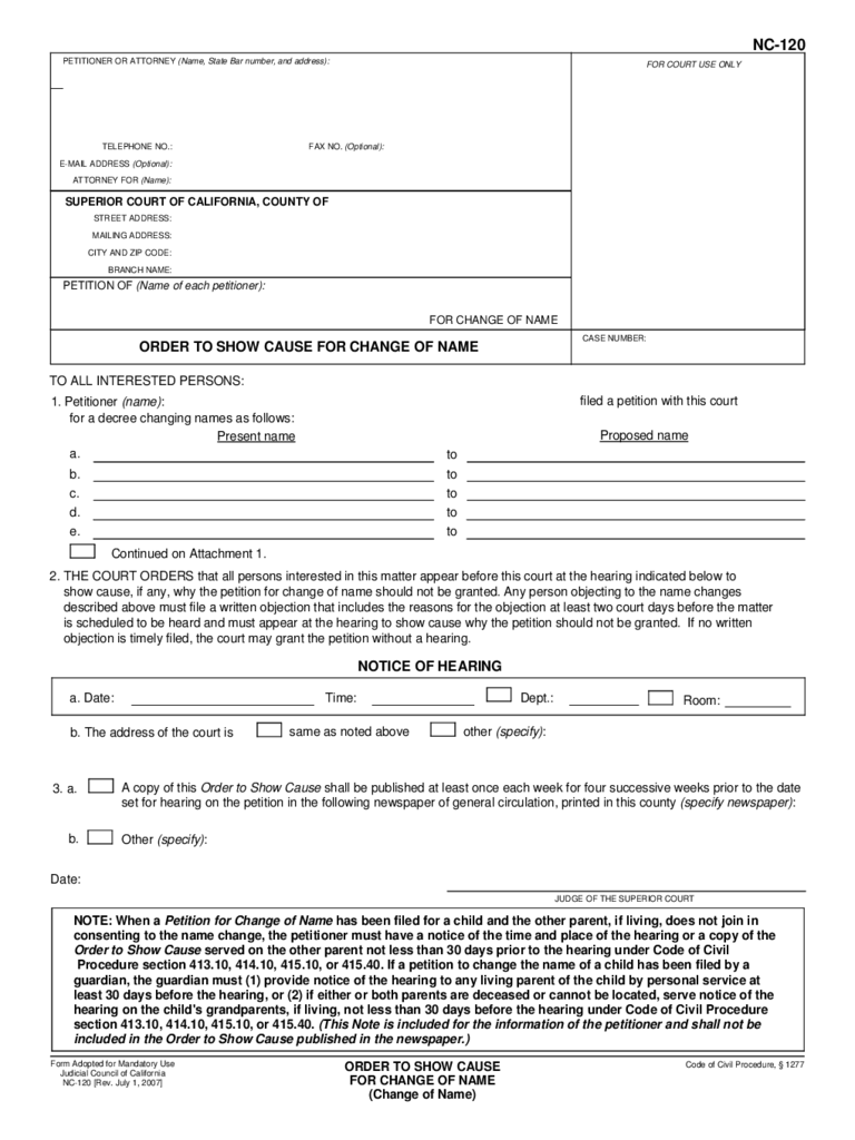 California Legal Name Change Form - 19 Free Templates in PDF, Word, Excel Download